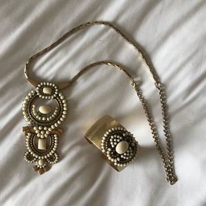 Stella + Dot adjustable necklace and cuff